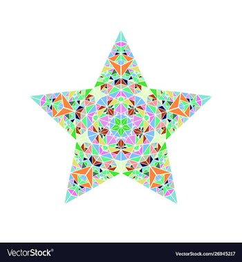 Geometrical polygonal isolated colorful triangle vector image