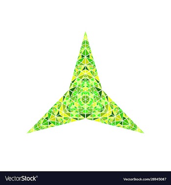 Geometrical polygonal isolated triangle mosaic vector image