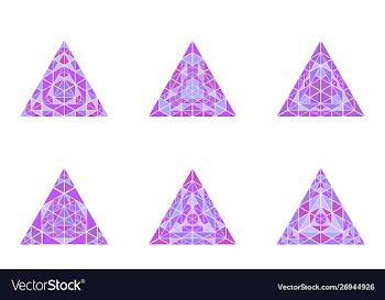 Geometrical polygonal ornate isolated colorful vector image