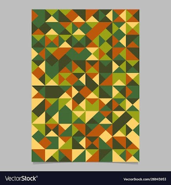 Geometrical polygonal triangle mosaic poster vector image