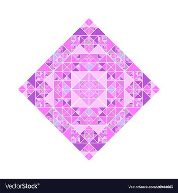 Geometrical polygonal triangular mosaic diagonal vector image