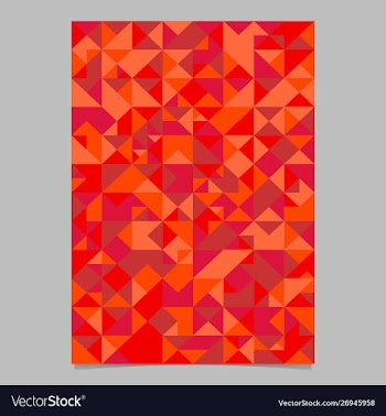 Geometrical red abstract seamless mosaic triangle vector image