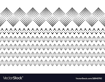 Geometrical repeating dot pattern page separator vector image