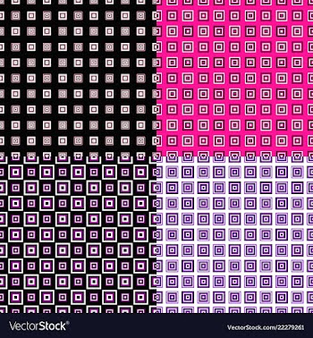 Geometrical repeating pattern set - square design vector image