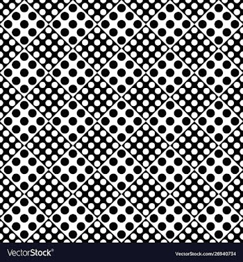 Geometrical retro black and white circle pattern vector image
