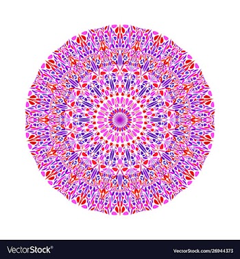 Geometrical round abstract colorful floral vector image