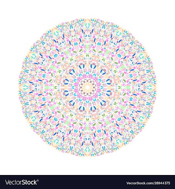 Geometrical round abstract colorful petal vector image