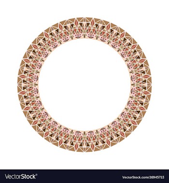 Geometrical round border - circular polygonal vector image