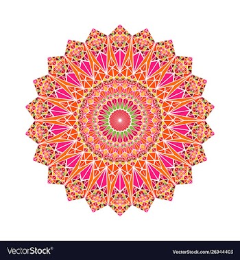 Geometrical round colorful abstract triangle vector image