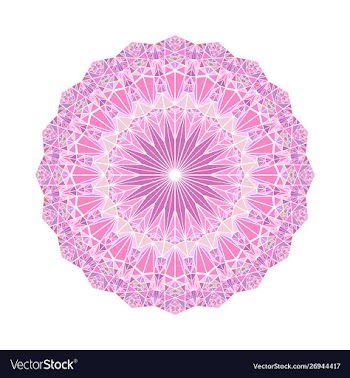 Geometrical round colorful triangle tile ornament vector image