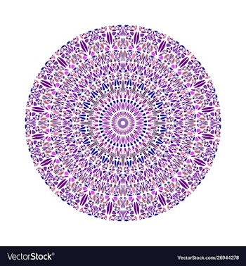 Geometrical round flower pattern mandala - ornate vector image