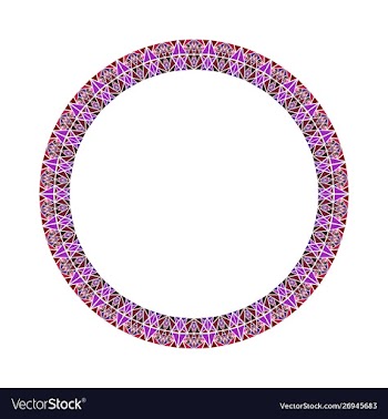 Geometrical round frame - circular polygonal vector image