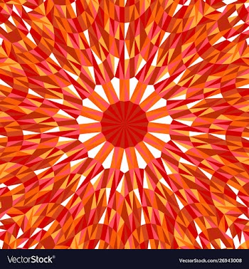 Geometrical round tile triangle mosaic background vector image
