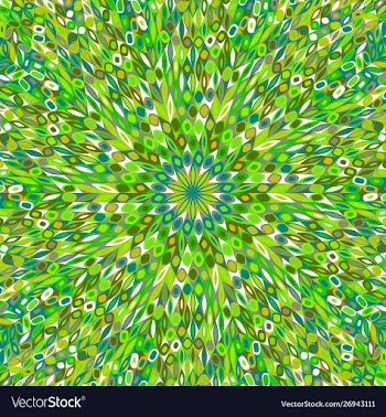Geometrical round tiled mosaic flower background vector image