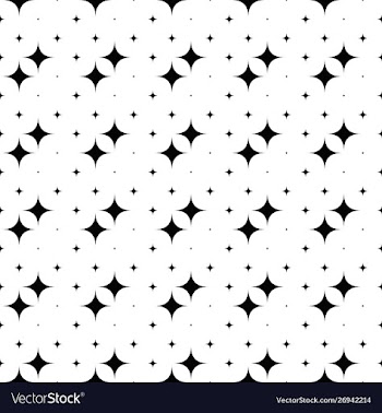 Geometrical seamless abstract curved star pattern vector image