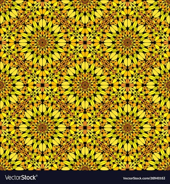 Geometrical seamless abstract mosaic petal vector image