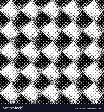Geometrical seamless black and white square vector image