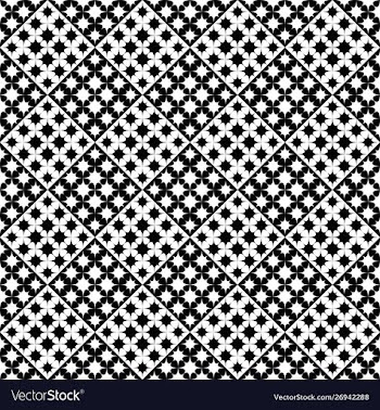 Geometrical seamless black and white star pattern vector image