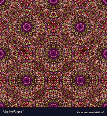 Geometrical seamless bohemian mandala mosaic vector image