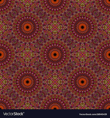 Geometrical seamless bohemian mandala mosaic vector image