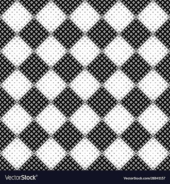 Geometrical seamless monochrome square pattern vector image