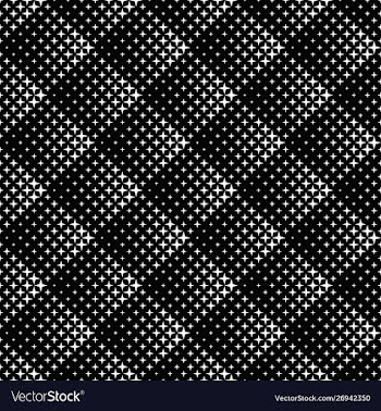 Geometrical seamless monochrome star pattern vector image