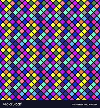 Geometrical seamless multicolored diagonal square vector image