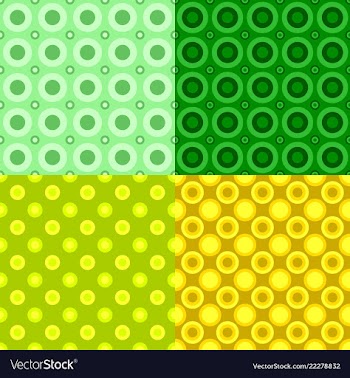 Geometrical seamless pattern set - circle vector image