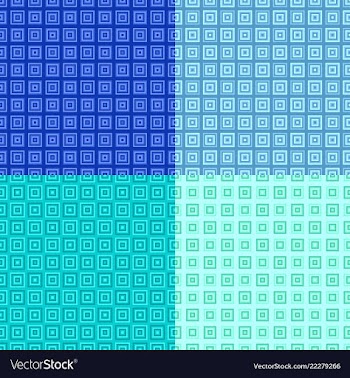 Geometrical seamless pattern set - square design vector image