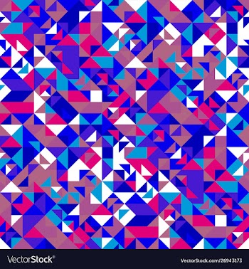 Geometrical seamless triangular mosaic pattern vector image