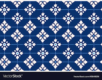 geometrical shape repeat pattern design with blue