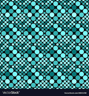 Geometrical teal seamless circle pattern vector image