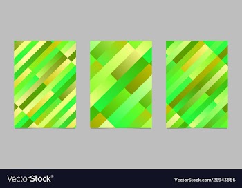 Geometrical trendy gradient stripe template set vector image