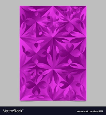 Geometrical violet triangular flower pattern vector image