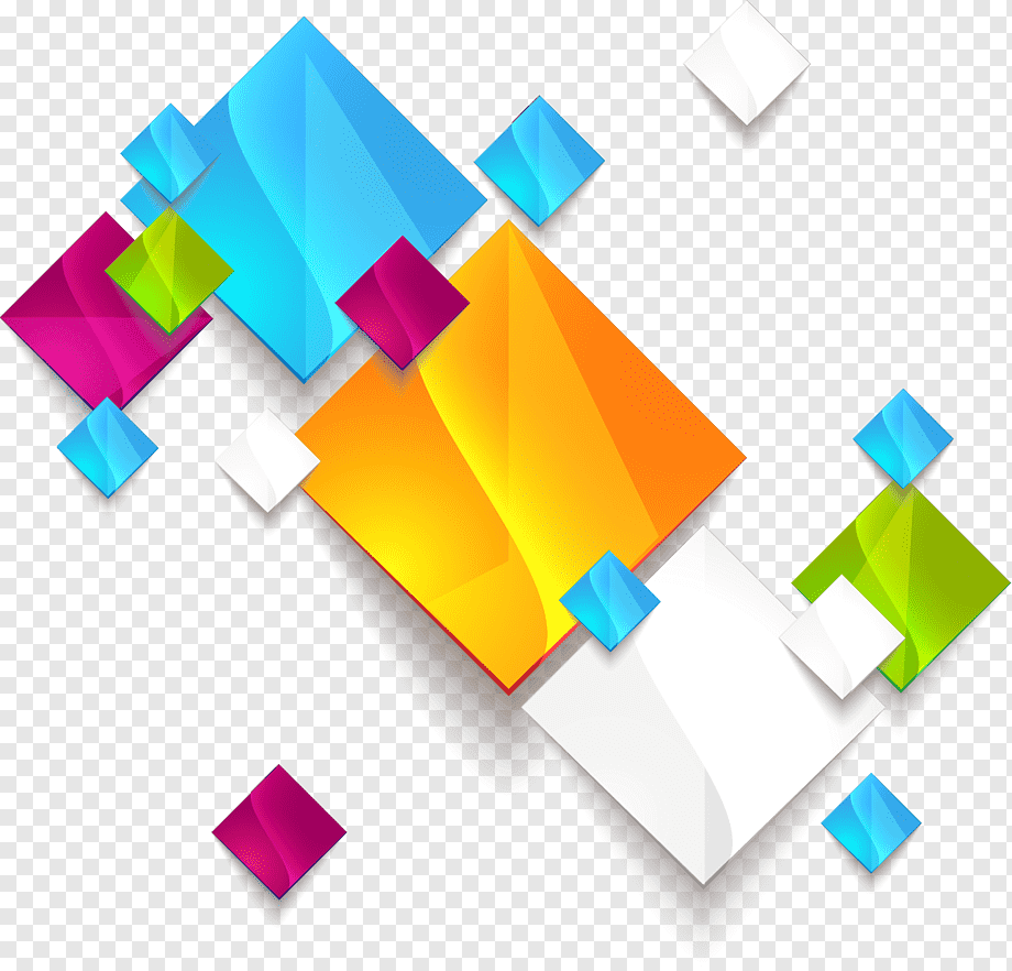 Geometry Abstract art Illustration, Colorful abstract geometric squares, multicolored graphic artwork, infographic, angle, color Splash png