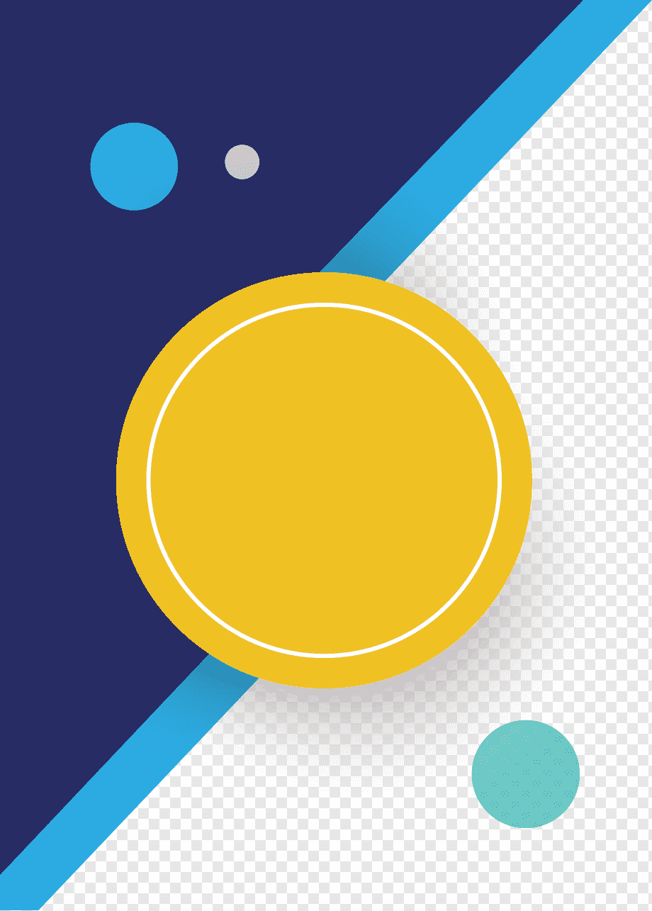 Geometry Euclidean, Creative geometric PPT background material, round yellow illustration, infographic, blue, angle png