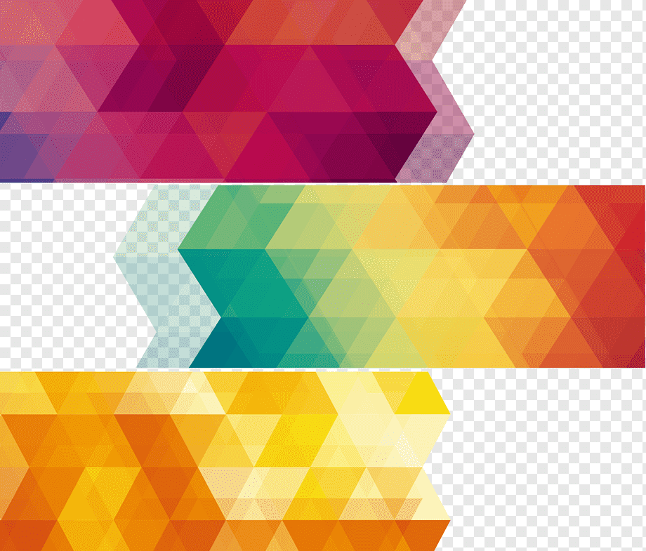 Geometry Geometric abstraction Euclidean, Abstract Geometry, three pink, yellow, and green abstract paintings, angle, rectangle, triangle png