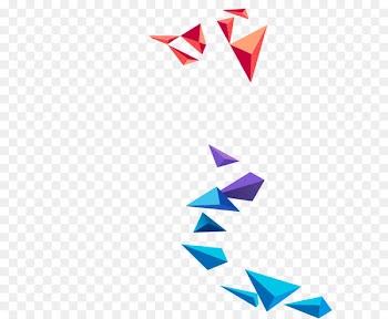 Geometry Triangle Geometric shape Pyramid - Red floating blue triangle 