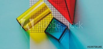 Geomoetrical cubes on a paper