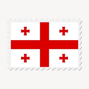 Georgia flag clipart, postage stamp | Free Vector - rawpixel
