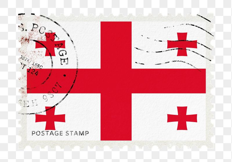 Georgia flag png post stamp | Free PNG - rawpixel