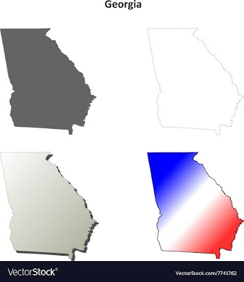 Georgia outline map set vector image