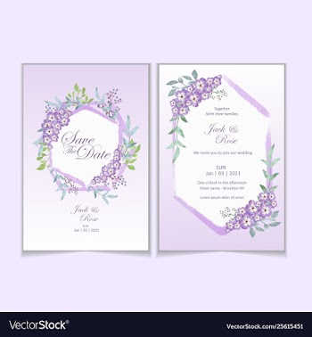 Geranium watercolor flower wedding invitation vector image