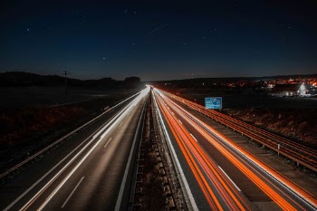 German Autobahn at Night