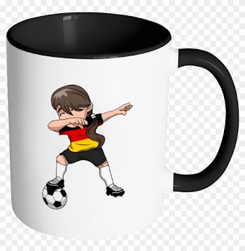 German Dabbing Soccer Girl - Coffee Cup