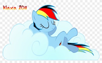 German Rainbow Dash On Cloud By Klaxa - Rainbow Dash Cloud
