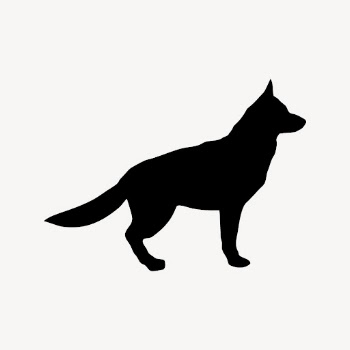 German Shepherd dog  silhouette | Free PSD - rawpixel