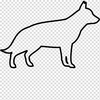 German Shepherd Rubber Stamp (outline) | Dog, Cat & Fur Baby ...