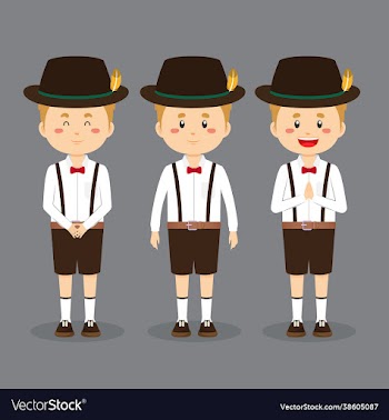 germany character with various expression