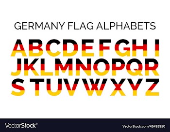 germany flag alphabetic letters abc logo
